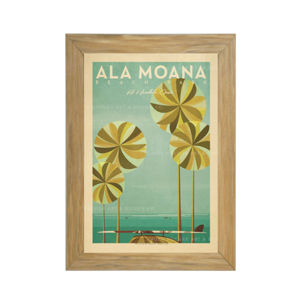 ALA MOANA BEACH PARK Framed Print