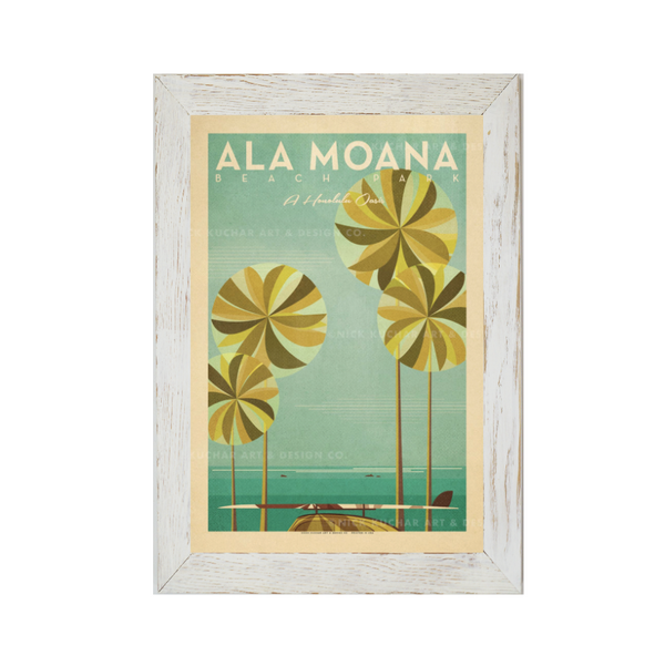 ALA MOANA BEACH PARK Framed Print