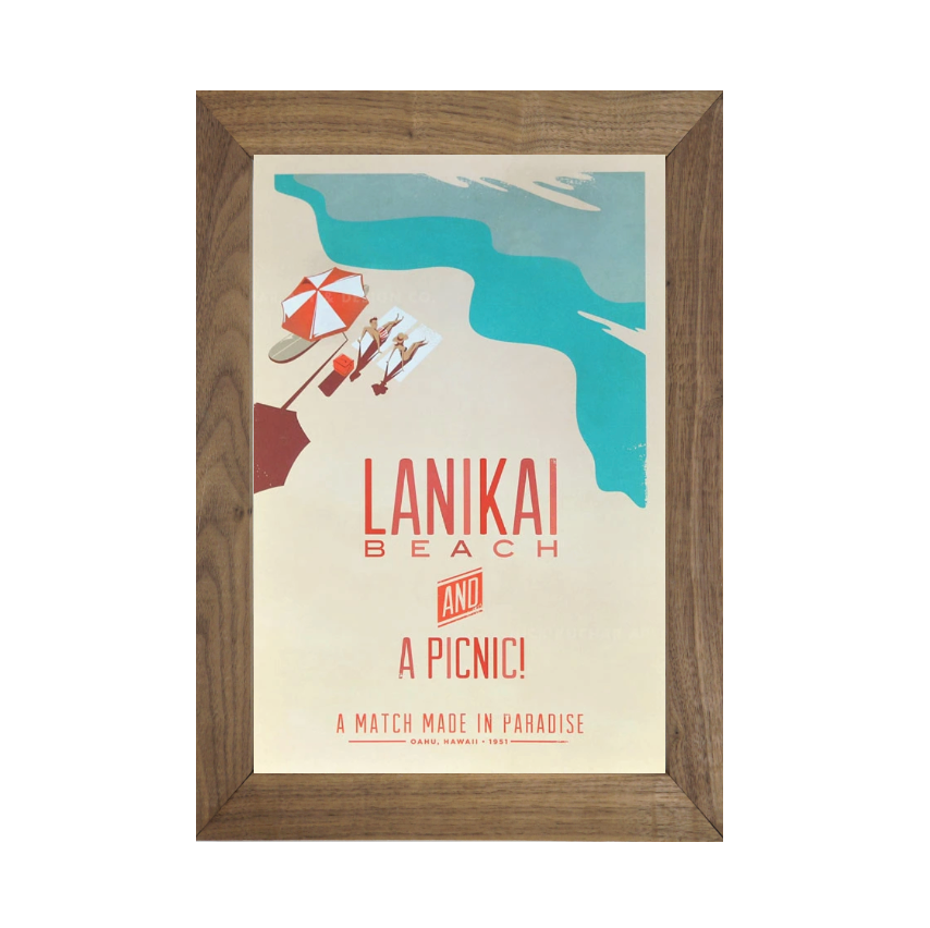 LANIKAI BEACH Framed Print