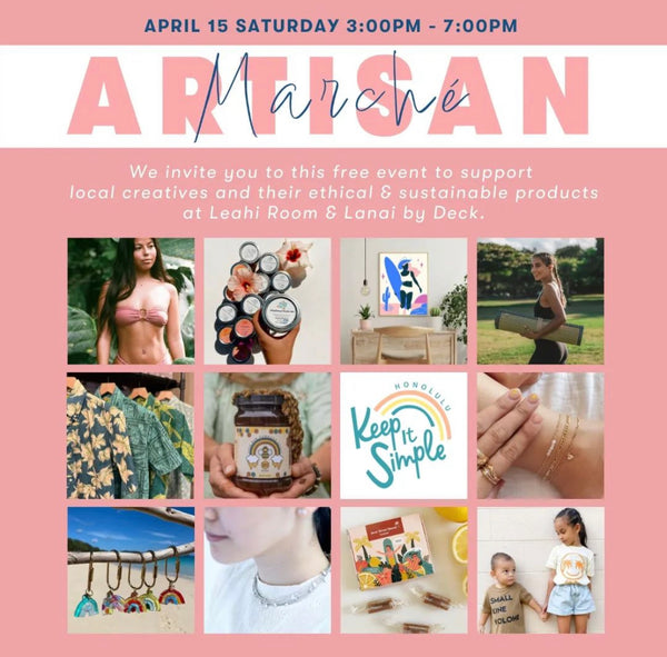ARTISAN MARCHÉ event this Saturday!