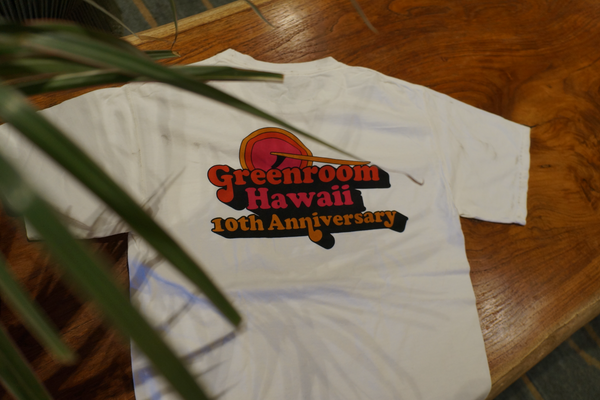 Jeff Canham Designed Greenroom Hawaii 10th Anniversary T-Shirts!