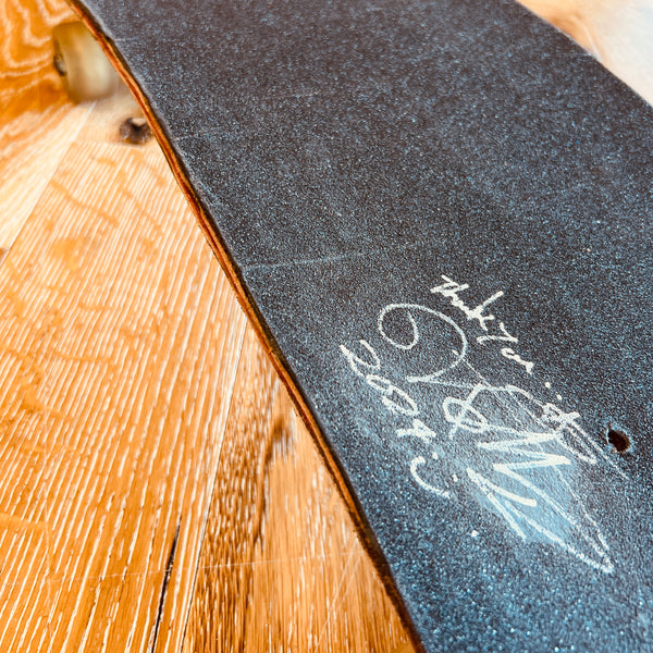 Original Leather Skateboard Art - ALOHA