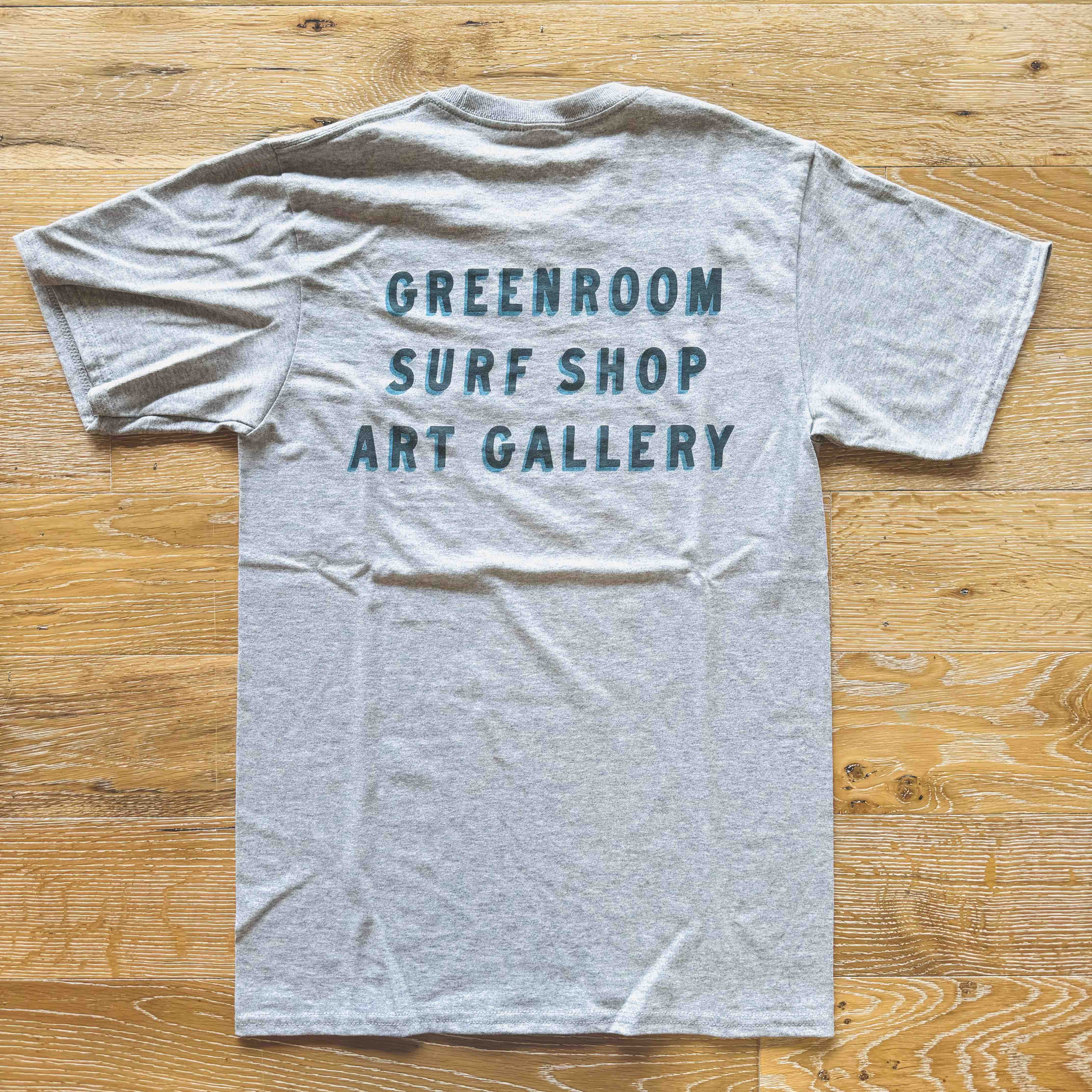 Greenroom Art Gallery Surf Shop Haleiwa Version T-Shirt Grey