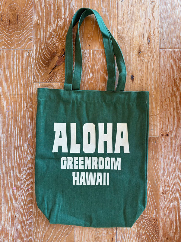 Greenroom x Koji Toyoda Modern Surf Art Green Tote