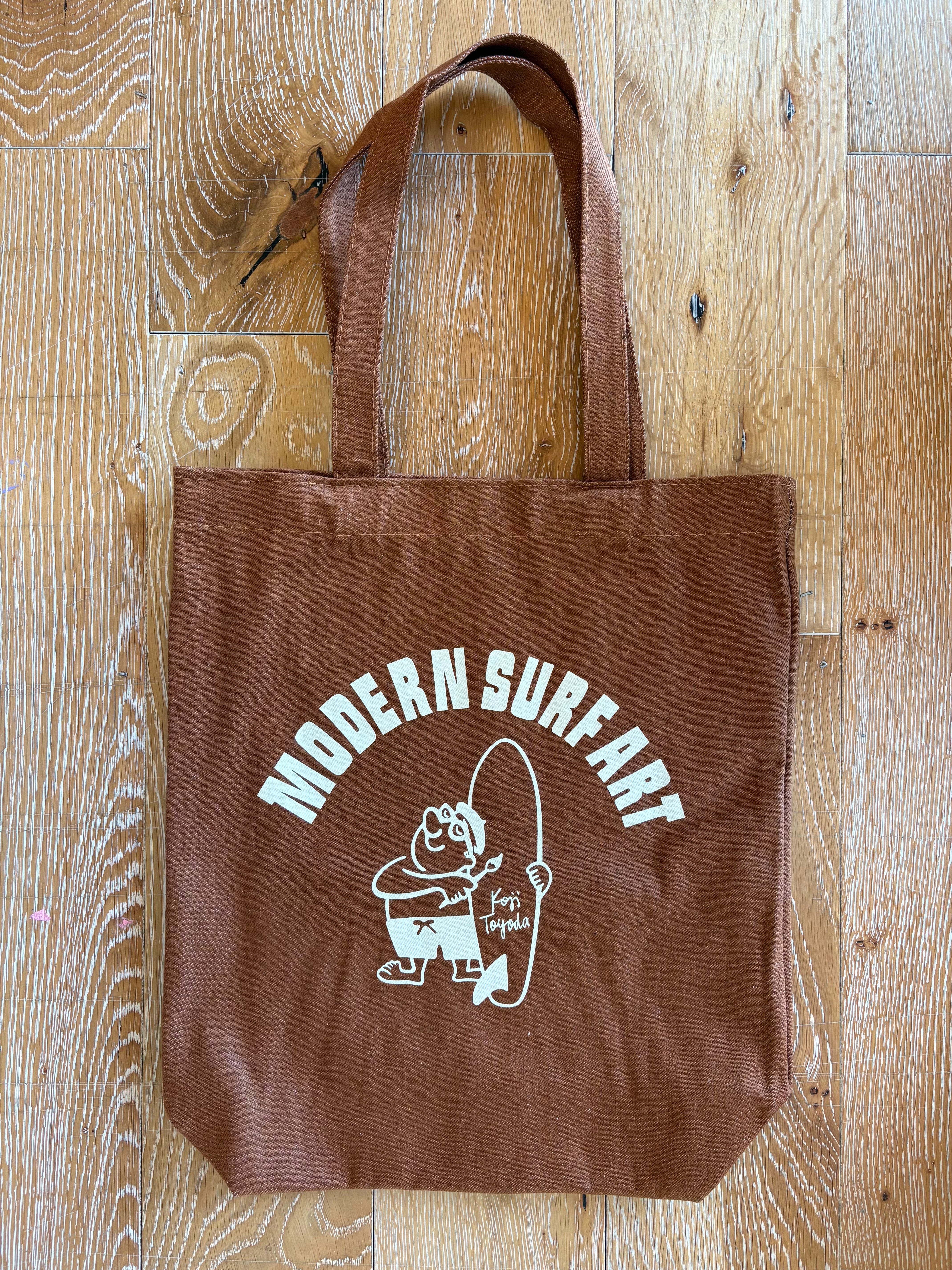 Greenroom x Koji Toyoda Modern Surf Art Brown Tote