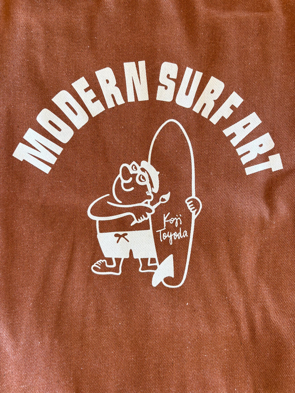 Greenroom x Koji Toyoda Modern Surf Art Brown Tote