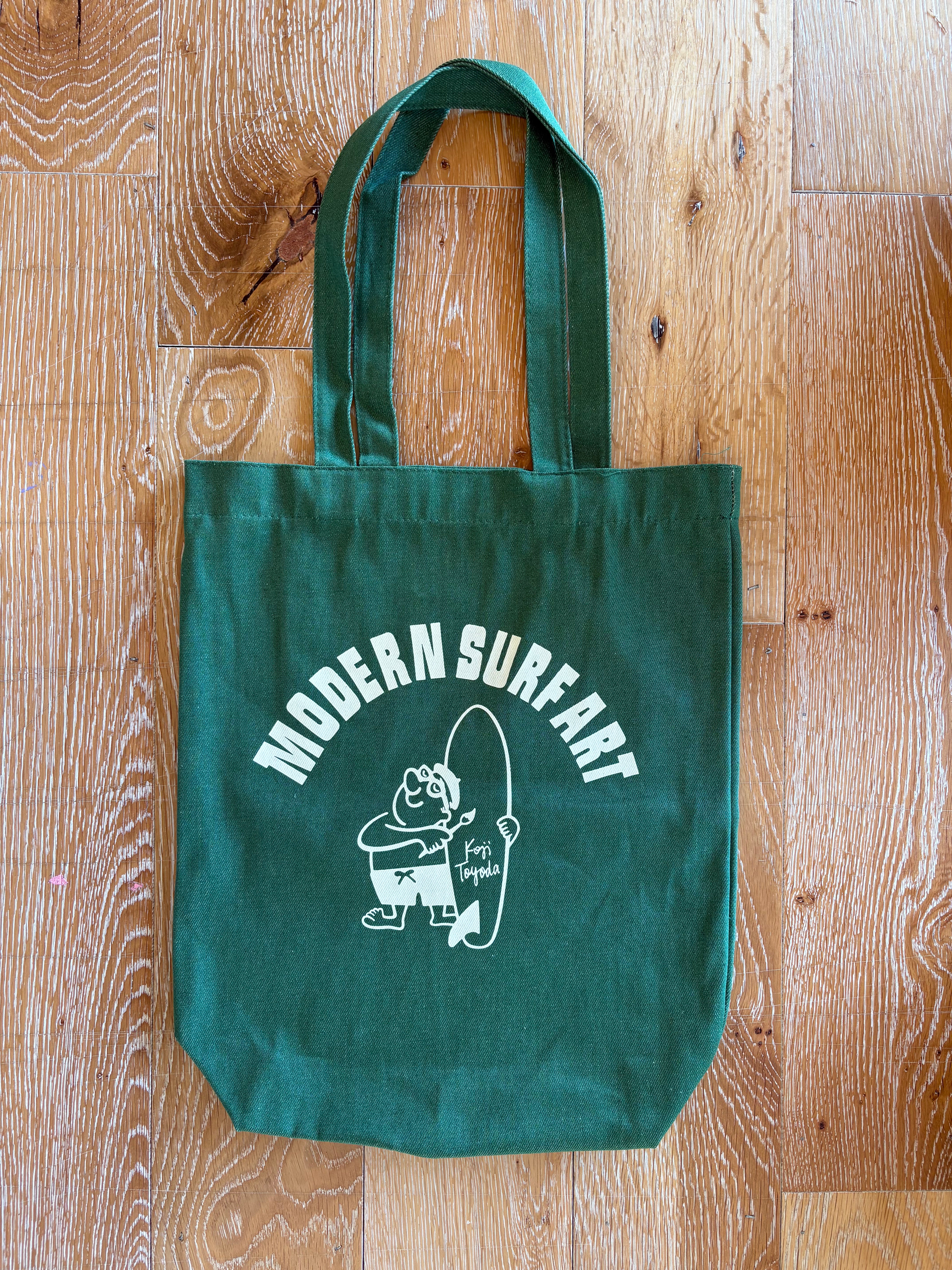 Greenroom x Koji Toyoda Modern Surf Art Green Tote