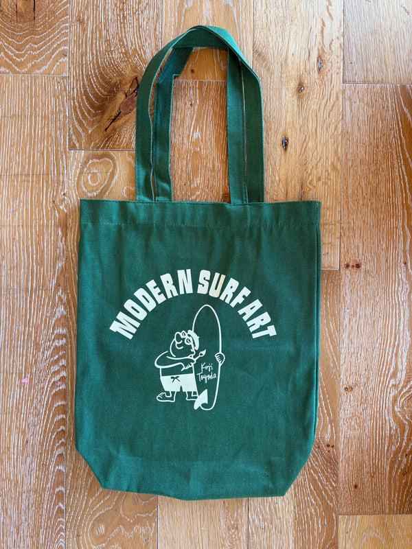Greenroom x Koji Toyoda Modern Surf Art Green Tote