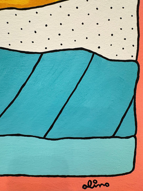 Coral Frames Original Painting