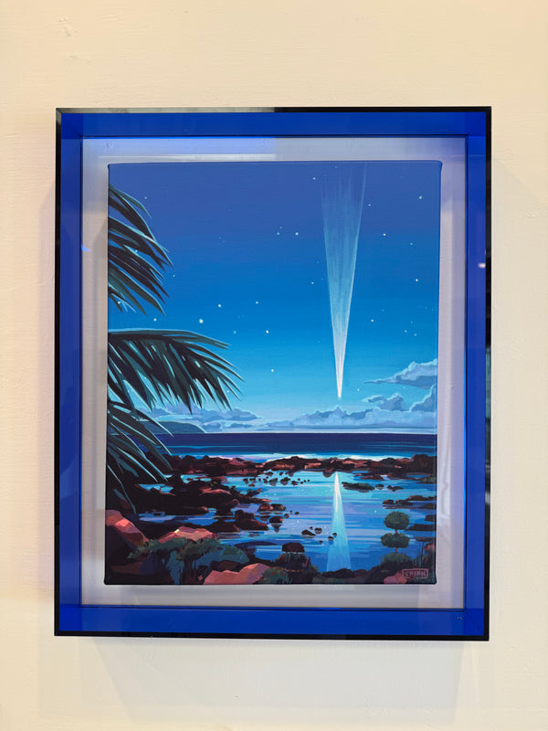 "COMET OVER SHARKS COVE" Framed Original Painting