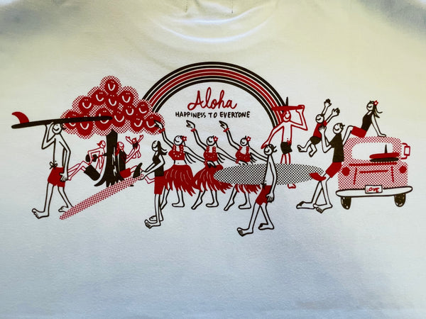 Greenroom x KOJI TOYODA "Enjoy" TEE - White (Red)
