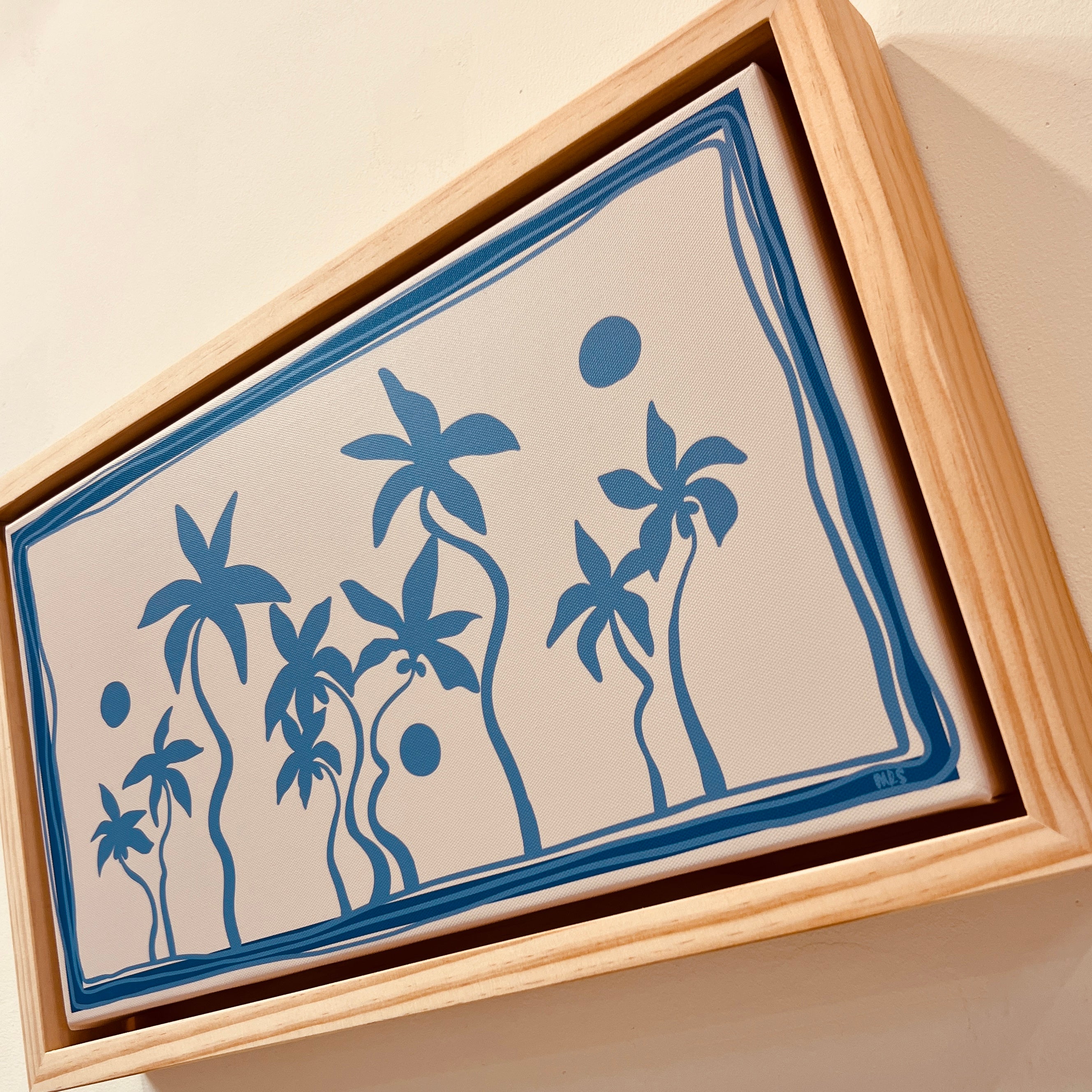 Framed Giclee Canvas - Blue Hawaii