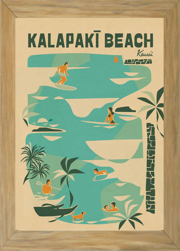 KALAPAKI BEACH Framed Print