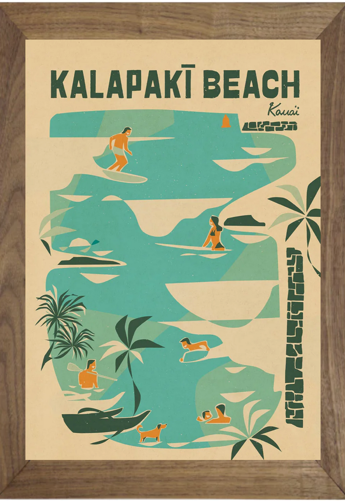 KALAPAKI BEACH Framed Print