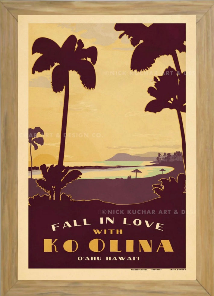 Fall In Love With Ko Olina Framed Print