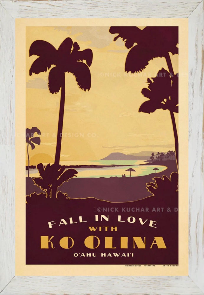 Fall In Love With Ko Olina Framed Print