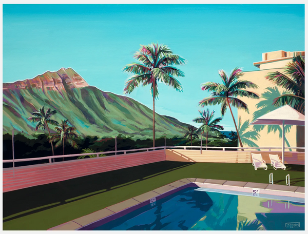 Poolside(Watercolor Giclee)