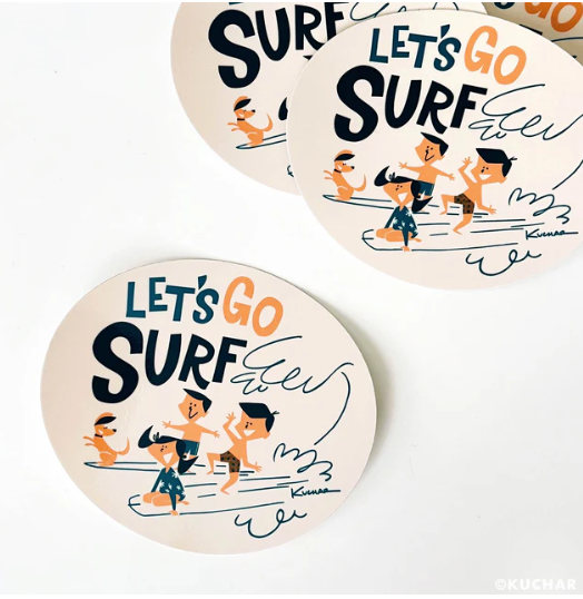 Let’s Go Surf Sticker