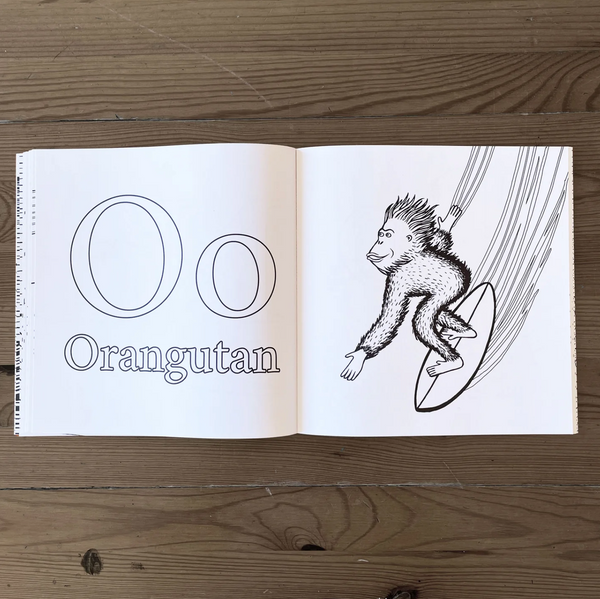 The Surfing Animals - Alphabet COLORING BOOK