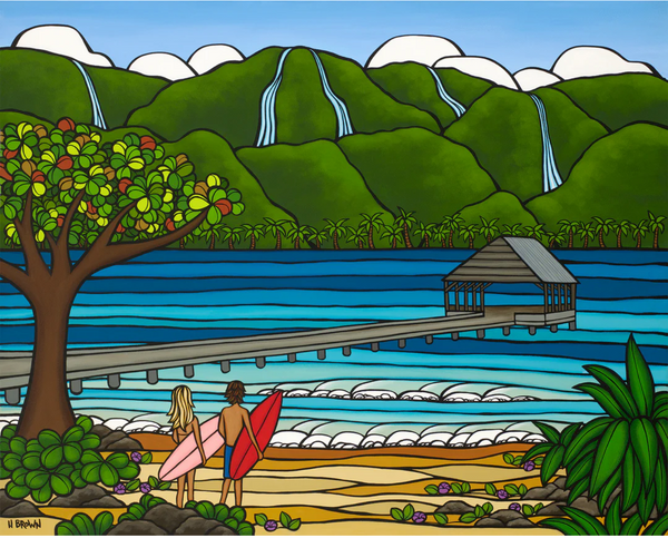 Hanalei Pier Giclee Canvas