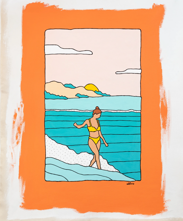 Sunset Walks Original  Painting