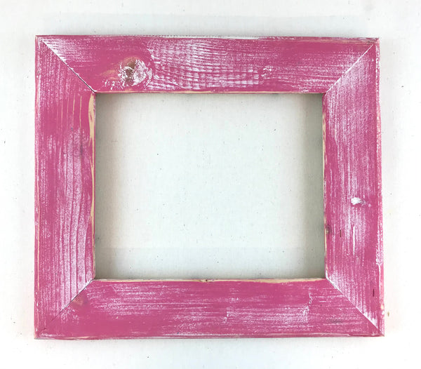 Heather Brown Original Handmade Wood Frame - Pink