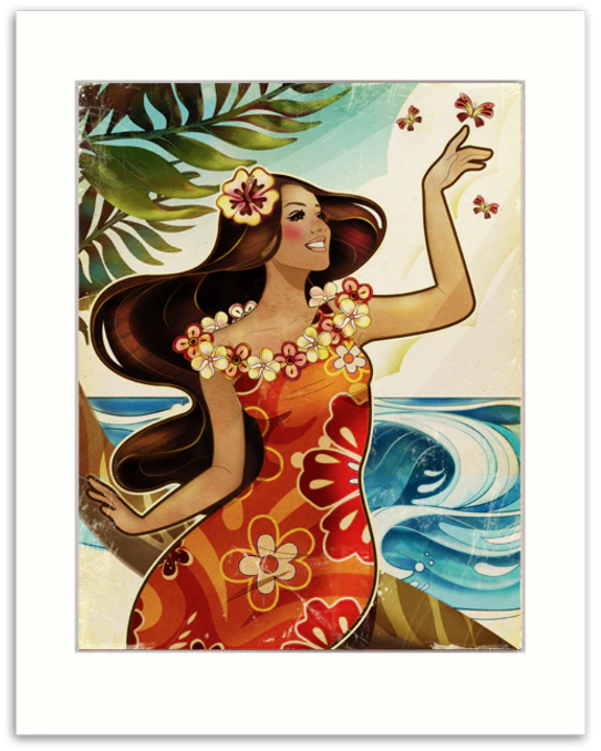 In The Ocean Breeze Matted Print