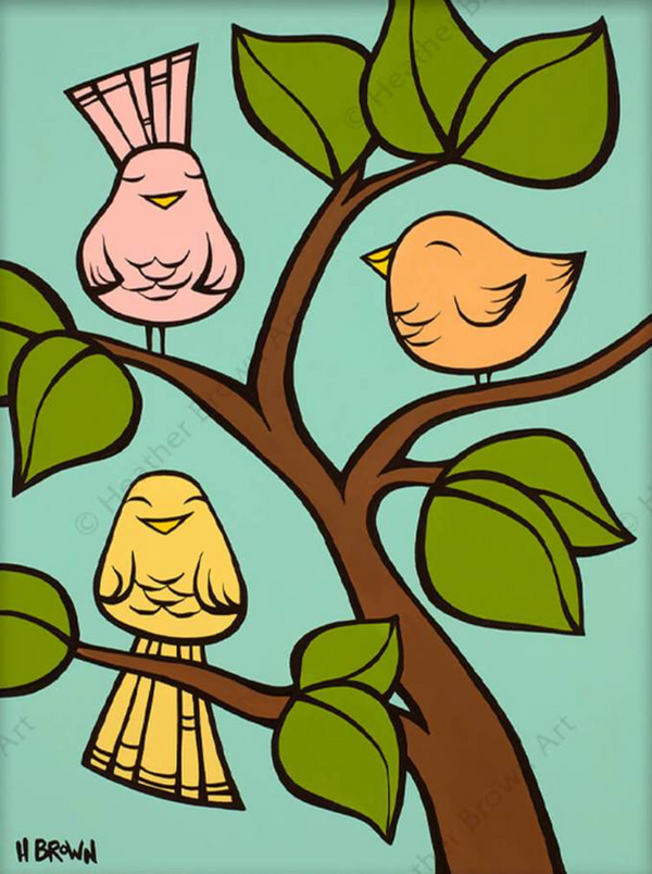 Untitled #2625 (three birds in tree)