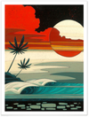 "Sunset Moonrise" Paper Print