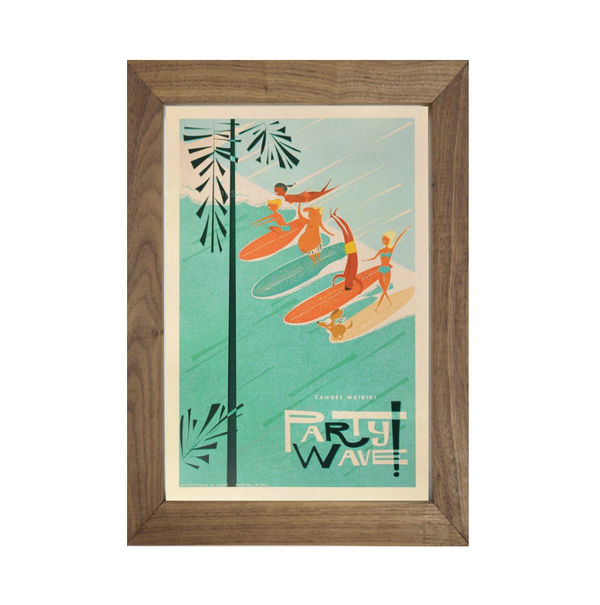 CANOES WAIKIKI Framed Print