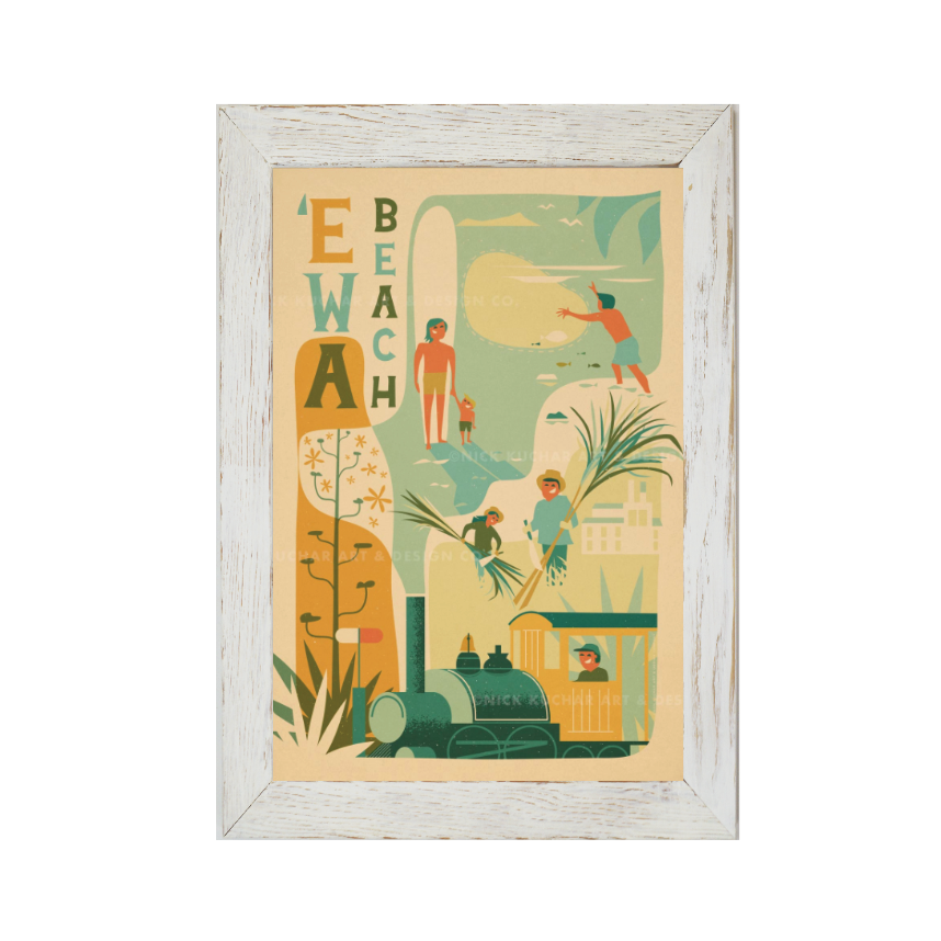 EWA BEACH Framed Print
