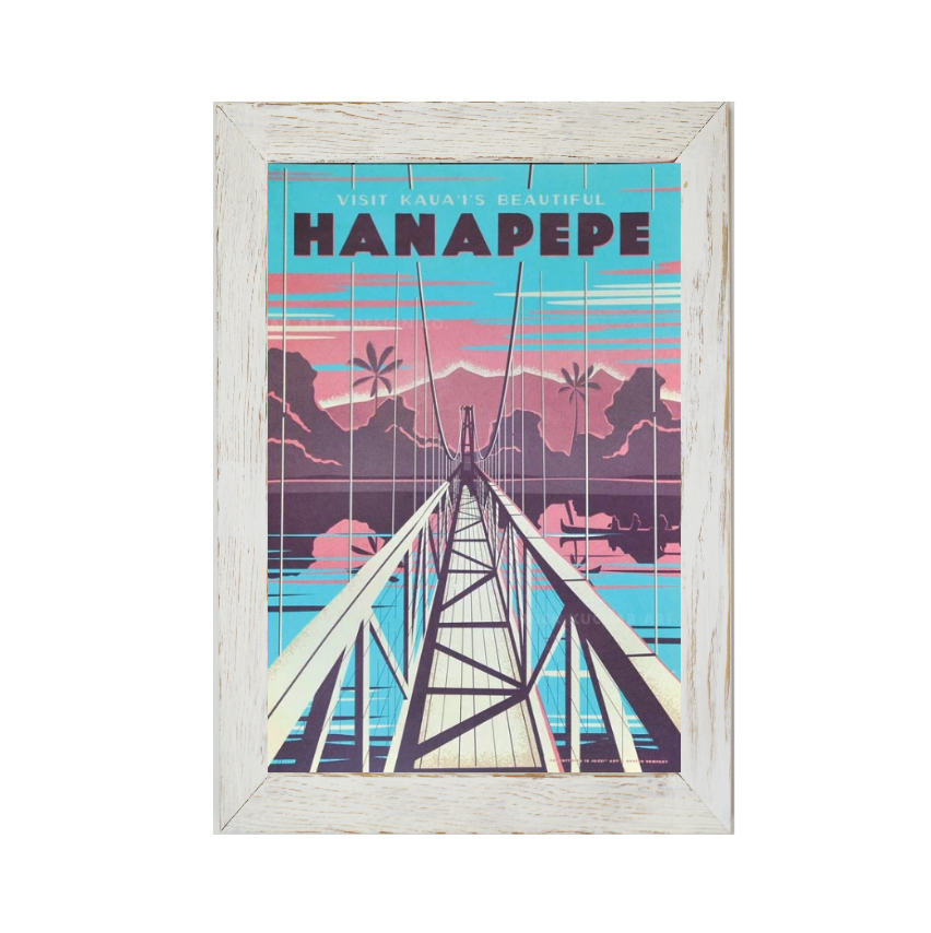 HANAPEPE SWINGING BRIDGE Framed Print