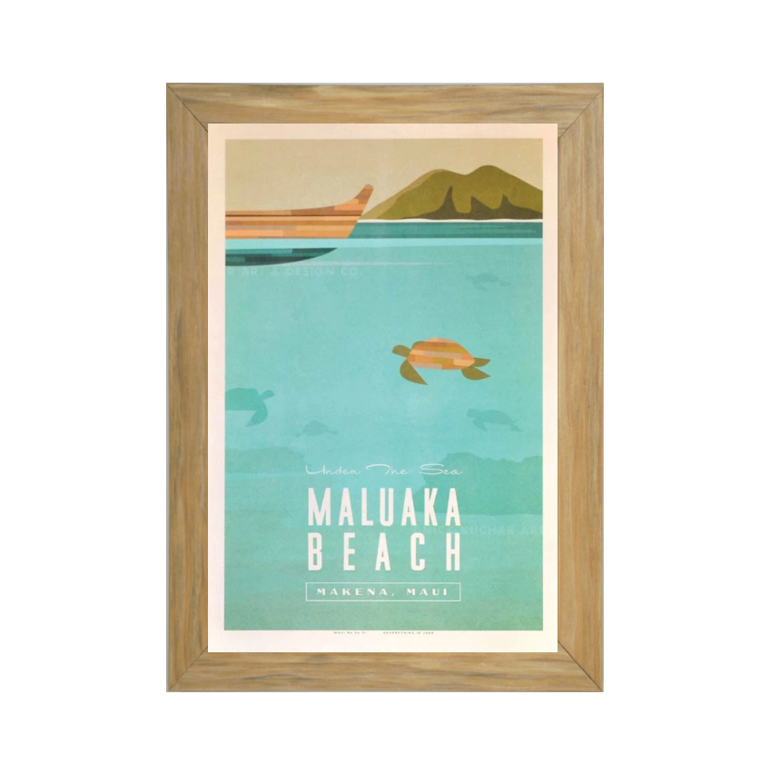 MALUAKA BEACH Framed Print