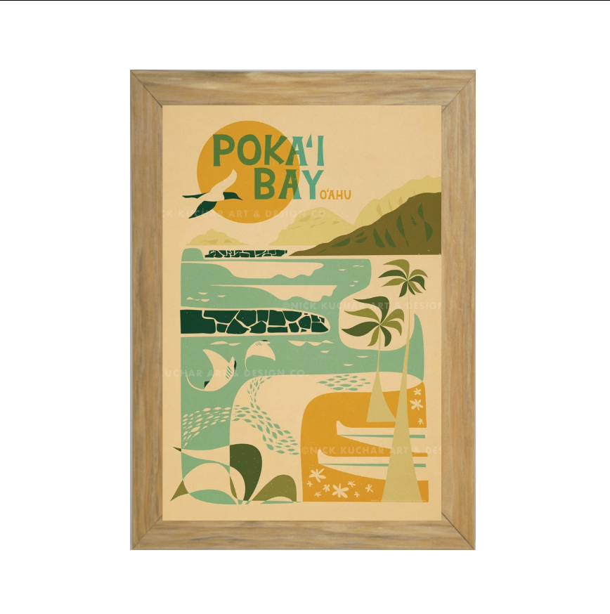 POKAI BAY Framed Print