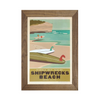 SHIPWRECKS BEACH Framed Print