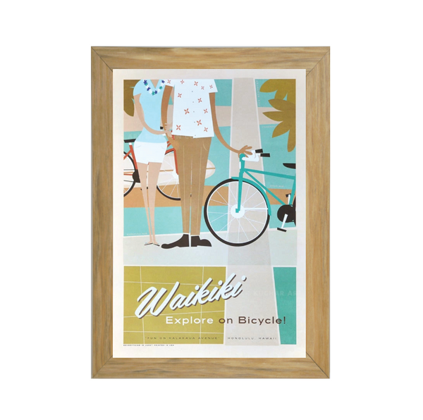 WAIKIKI BICYCLE Framed Print