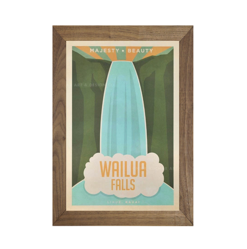 WAILUA FALLS Framed Print