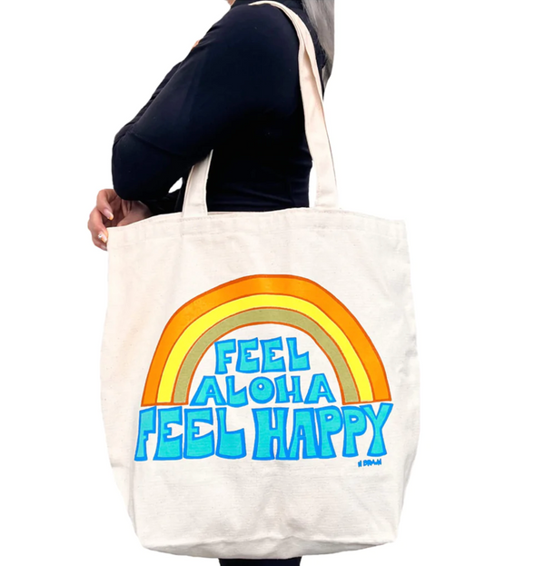 Feel Aloha, Feel Happy Tote Bag