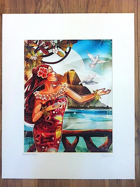 "Makana Breeze" Matted Print